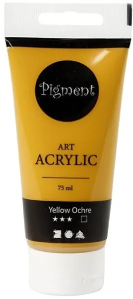 Creativ Company Pigment Art Akryylimaali Okerinkeltainen 75 ml