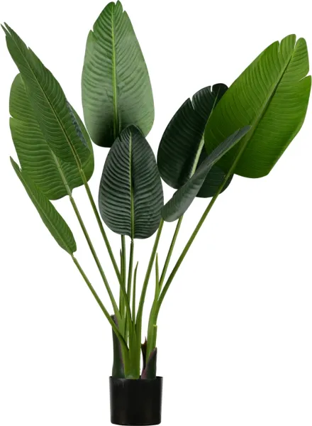Strelitzia, keinotekoinen kasvi, vihreä, H108x61x50 cm