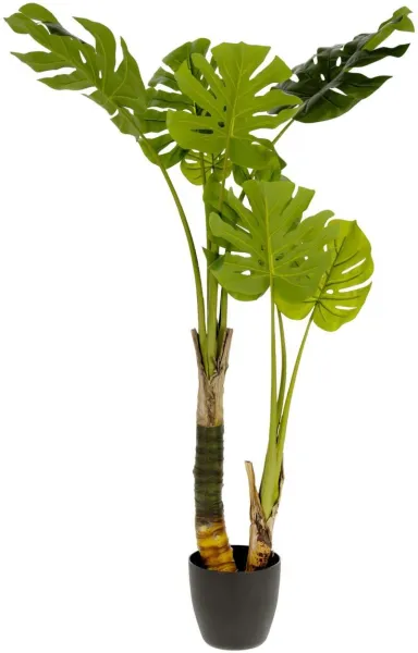 Monstera, keinotekoinen kasvi, vihreä/musta, H130x60x60 cm
