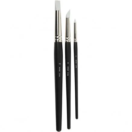 Artist Line -sivellin, koko 2+6+10 mm, kumisivellin, 3 kpl.