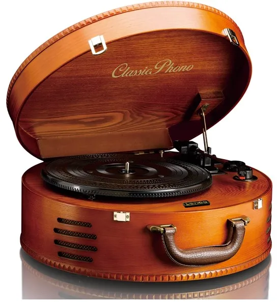 CLASSIC PHONO TT-34 - Puinen levysoitin USB-liitännällä - Ruskea levysoitin