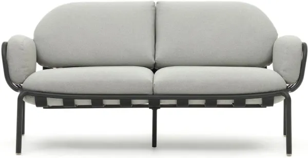 Joncols, Ulkokäyttöön tarkoitettu 2 hengen sohva, harmaa, H72x164x80 cm, metalli